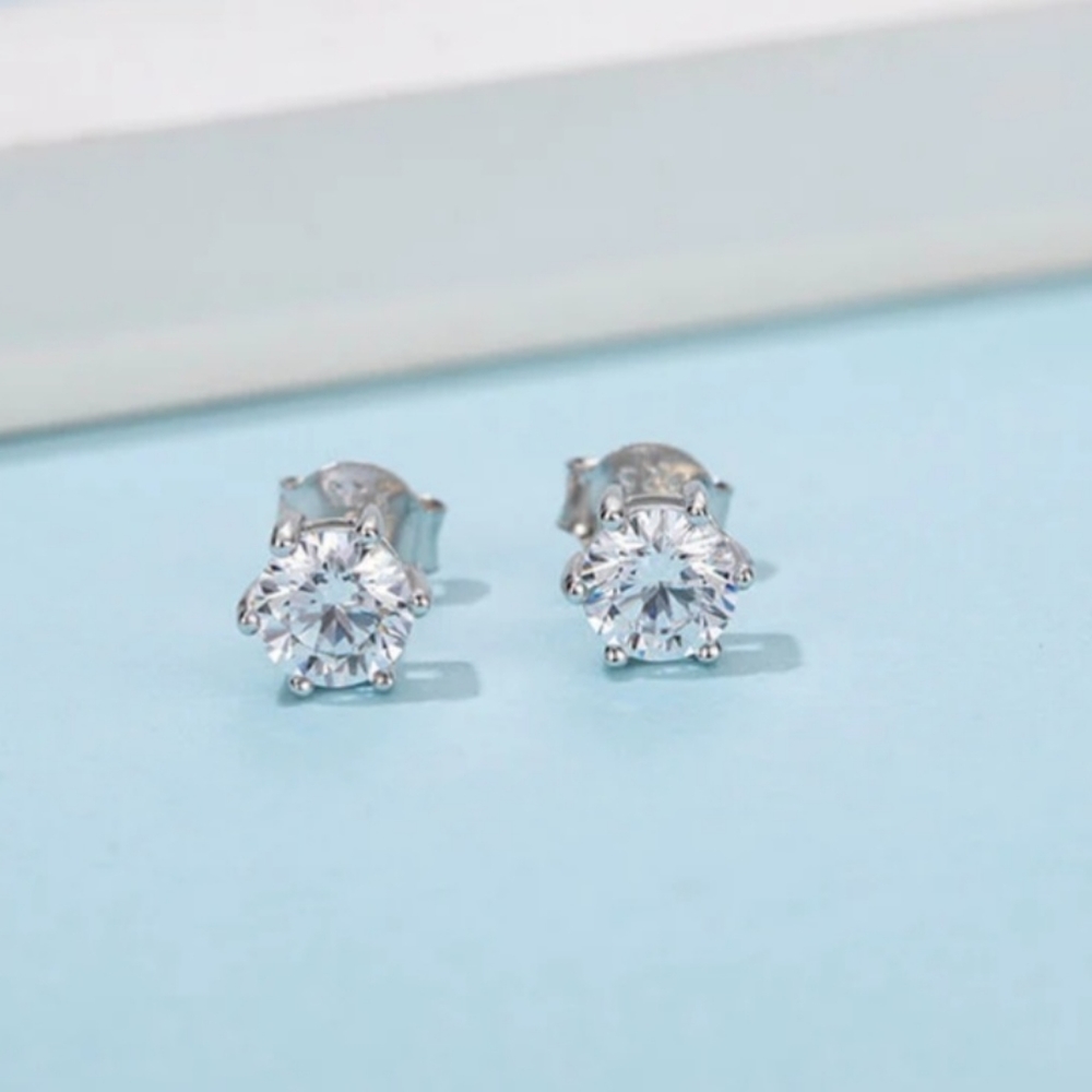 Elegant Silver Stud Earrings